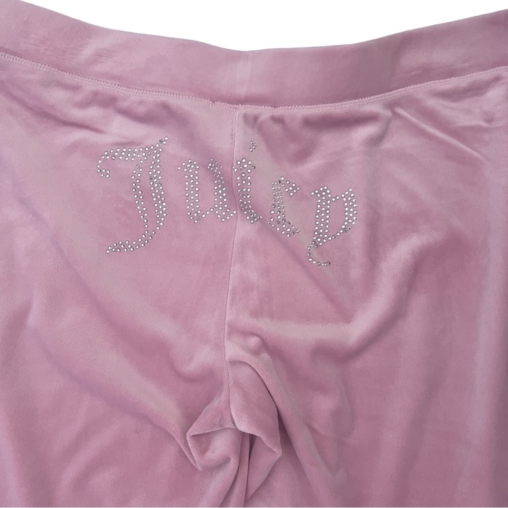 Juicy Couture OG Pink Velour Track Pants – Big Bling Logo, XL NWT, Y2K - Picture 8 of 8